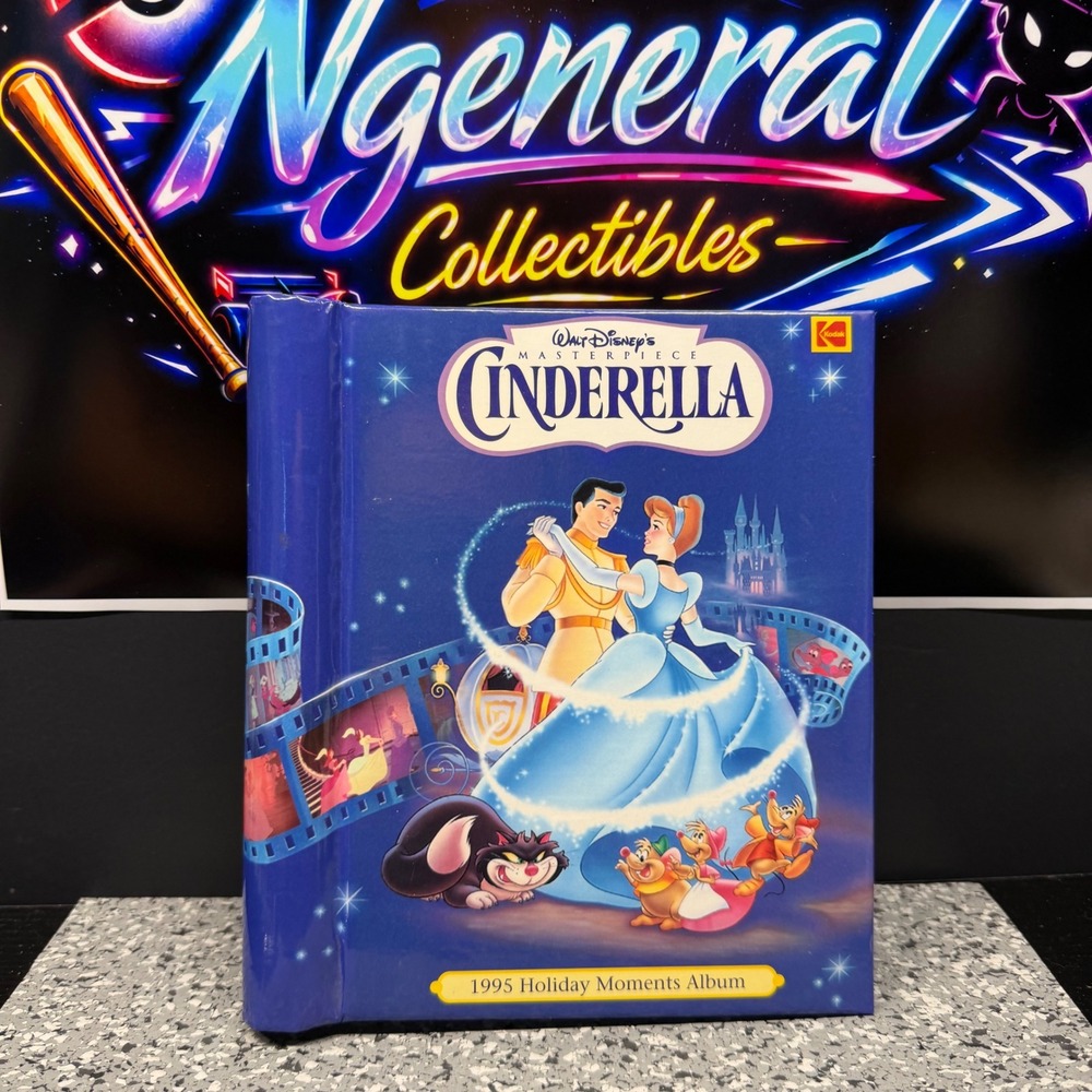 Vintage 1995 Disney Cinderella Holiday Moments Photo Album Kodak Blue Spiral